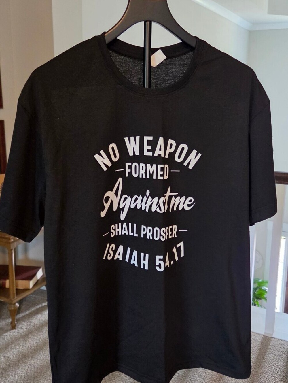 NWOT 2X Unisex Tshirt with Scripture No Weapon